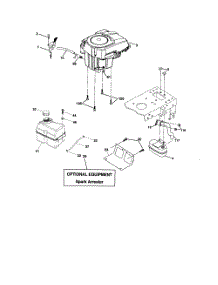 Engine parts for Poulan Riding Mower Tractor 96012001501 from AppliancePartsPros.com