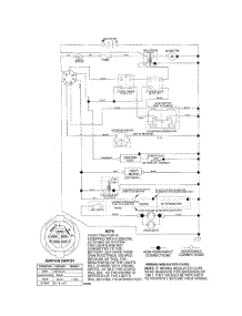 Schematic parts for Poulan Riding Mower Tractor 96012002801 from AppliancePartsPros.com