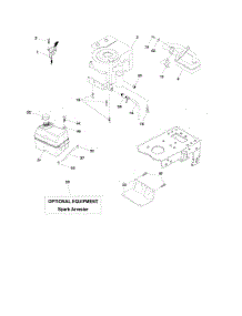 Engine parts for Poulan Riding Mower Tractor 96012002803 from AppliancePartsPros.com