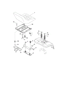 Seat Assembly parts for Poulan Riding Mower Tractor 96012003401 from AppliancePartsPros.com