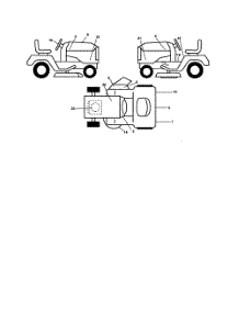 Decals parts for Poulan Riding Mower Tractor 96012003700 from AppliancePartsPros.com