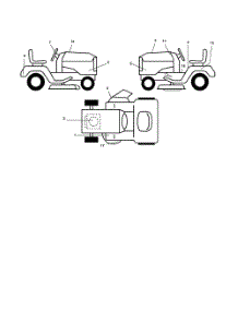 Decals parts for Poulan Riding Mower Tractor 96012004400 from AppliancePartsPros.com