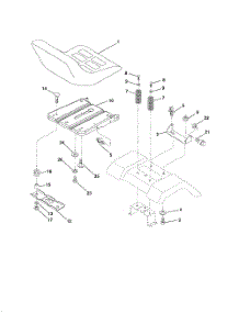 Seat parts for Poulan Riding Mower Tractor 96012004401 from AppliancePartsPros.com