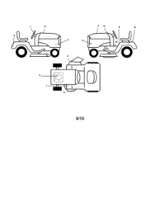 Decals parts for Poulan Riding Mower Tractor 96012006800 from AppliancePartsPros.com