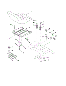 Seat parts for Poulan Riding Mower Tractor 96012008900 from AppliancePartsPros.com