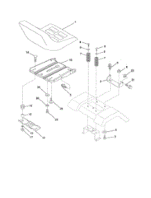 Seat parts for Poulan Riding Mower Tractor 96016001700 from AppliancePartsPros.com