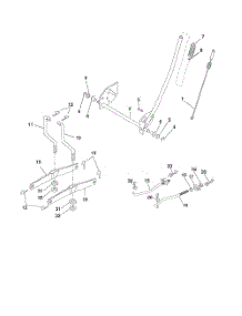 Mower Lift parts for Poulan Riding Mower Tractor 96016001700 from AppliancePartsPros.com