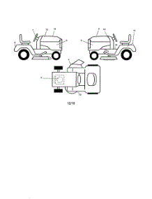 Decals parts for Poulan Riding Mower Tractor 96016001800 from AppliancePartsPros.com