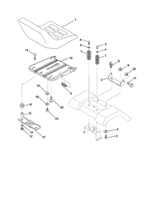 Seat parts for Poulan Riding Mower Tractor 96016001900 from AppliancePartsPros.com