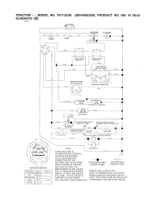 Schematic Diagram parts for Poulan Riding Mower Tractor 96016002200 from AppliancePartsPros.com