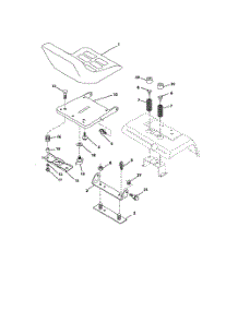 Seat Assembly parts for Poulan Riding Mower Tractor 96022000101 from AppliancePartsPros.com