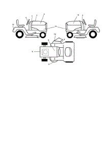Decals parts for Poulan Riding Mower Tractor 96042000700 from AppliancePartsPros.com