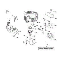 Engine parts for Poulan Riding Mower Tractor 96042001800 from AppliancePartsPros.com