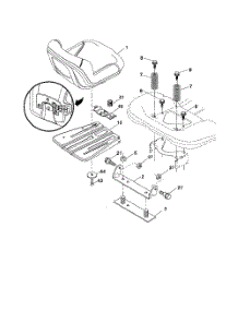 Seat parts for Poulan Riding Mower Tractor 96042003604 from AppliancePartsPros.com