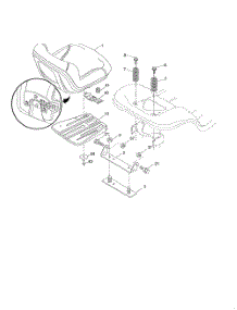 Seat parts for Poulan Riding Mower Tractor 96042005900 from AppliancePartsPros.com