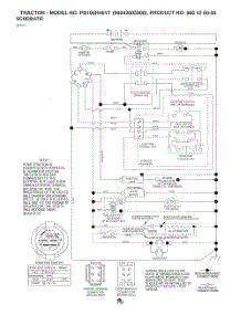 Schematic Diagram parts for Poulan Riding Mower Tractor 96042005900 from AppliancePartsPros.com