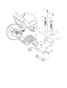 Seat parts for Poulan Riding Mower Tractor 96042010800 from AppliancePartsPros.com