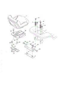 Seat parts for Poulan Riding Mower Tractor 96042015300 from AppliancePartsPros.com