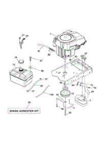 Engine parts for Poulan Riding Mower Tractor 96042016700 from AppliancePartsPros.com