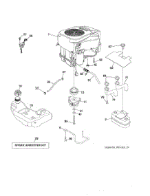 Engine parts for Poulan Riding Mower Tractor 96042017200 from AppliancePartsPros.com
