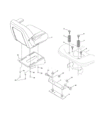Seat parts for Poulan Riding Mower Tractor 96042017300 from AppliancePartsPros.com