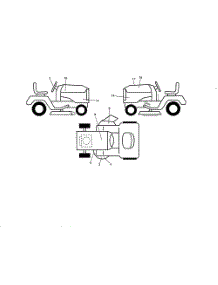 Decals parts for Poulan Riding Mower Tractor 96042017300 from AppliancePartsPros.com