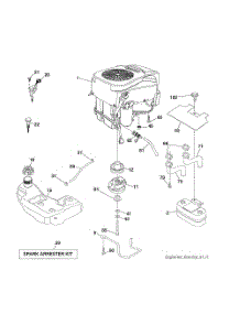 Engine parts for Poulan Riding Mower Tractor 96042019300 from AppliancePartsPros.com