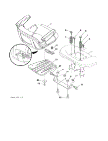 Seat Assembly parts for Poulan Riding Mower Tractor 96042019300 from AppliancePartsPros.com