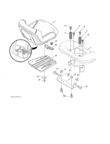 Seat Assembly parts for Poulan Riding Mower Tractor 96042019400 from AppliancePartsPros.com