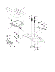 Seat parts for Poulan Riding Mower Tractor 96061022200 from AppliancePartsPros.com