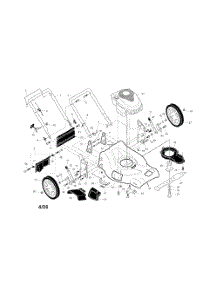 Engine  /  Housing  /  Handle parts for Poulan Walk Behind Lawn Mower 96142002100 from AppliancePartsPros.com