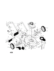 Engine  /  Housing  /  Handle parts for Poulan Walk Behind Lawn Mower 96142002701 from AppliancePartsPros.com