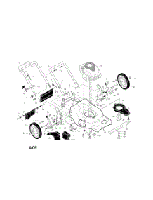 Engine  /  Housing  /  Wheels parts for Poulan Walk Behind Lawn Mower 96142003000 from AppliancePartsPros.com