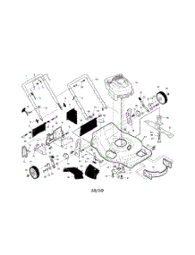 Engine  /  Housing  /  Handle parts for Poulan Walk Behind Lawn Mower 96142008600 from AppliancePartsPros.com