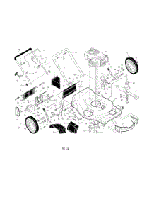 Engine  /  Housing  /  Handle parts for Poulan Walk Behind Lawn Mower 96144000500 from AppliancePartsPros.com