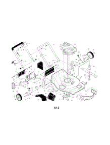 Engine  /  Housing  /  Handle parts for Poulan Walk Behind Lawn Mower 961440007 from AppliancePartsPros.com