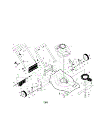 Engine  /  Housing  /  Handle parts for Poulan Walk Behind Lawn Mower 96146000201 from AppliancePartsPros.com