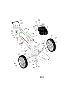 Engine  /  Wheels  /  Handle parts for Poulan Grass Line Trimmer 96172000300 from AppliancePartsPros.com