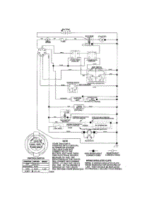 Schematic parts for Poulan Riding Mower Tractor BB18542LT from AppliancePartsPros.com