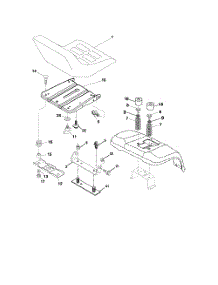 Seat Assembly-96012003501 parts for Poulan Riding Mower Tractor BB24H42YT from AppliancePartsPros.com