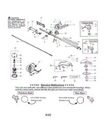 Driveshaft  /  Service Reference parts for Poulan Grass Line Trimmer BC24W from AppliancePartsPros.com