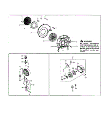Recoil Starter  /  Flywheel  /  Fan Case parts for Poulan Leaf Blower BP406 from AppliancePartsPros.com