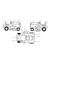 Decals parts for Poulan Riding Mower Tractor DB18542YT from AppliancePartsPros.com