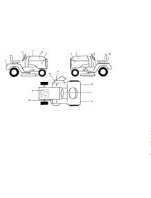 Decals parts for Poulan Riding Mower Tractor DB185H42YT from AppliancePartsPros.com