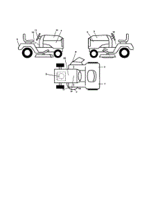 Decals parts for Poulan Riding Mower Tractor DB27H48YT from AppliancePartsPros.com