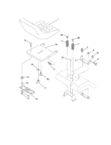 Seat Assembly parts for Poulan Riding Mower Tractor DPR20H46STA from AppliancePartsPros.com