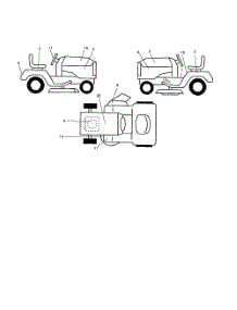 Decals parts for Poulan Riding Mower Tractor DPR20H46STA from AppliancePartsPros.com