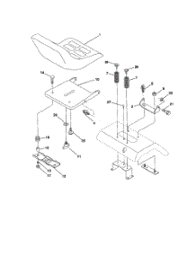 Seat Assembly parts for Poulan Riding Mower Tractor DPR20H46STB from AppliancePartsPros.com
