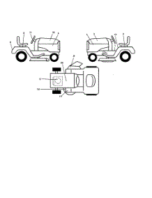 Decals parts for Poulan Riding Mower Tractor DPR20H46STB from AppliancePartsPros.com