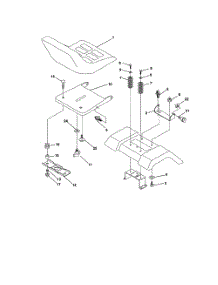 Seat Assembly parts for Poulan Riding Mower Tractor DPR22H46STA from AppliancePartsPros.com